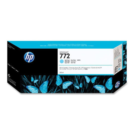 HP 772 Light Cyan Original Ink Cartridge - Standard Yield 300ml - CN632A