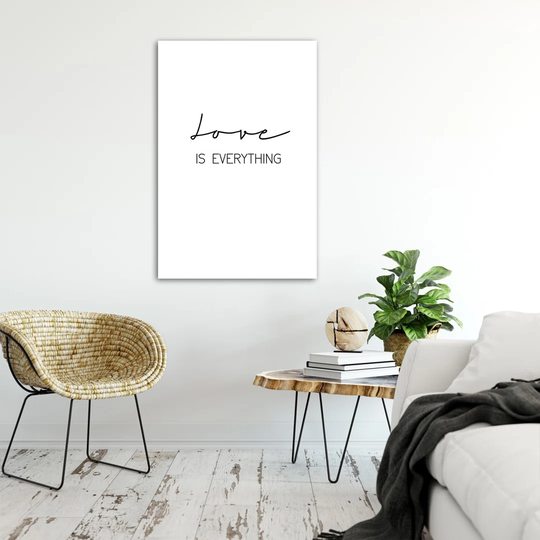 Poster, Love Is Everything Inscription