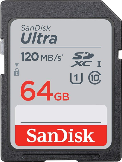 SanDisk Ultra 64GB SDXC Memory Card 120MB/s