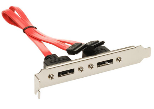 1 PORT SATA TO ESATA SLOT PLATE - .