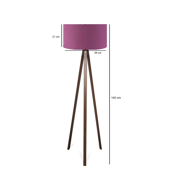 Sakamoto 140Cm Brown Tripod Floor Lamp