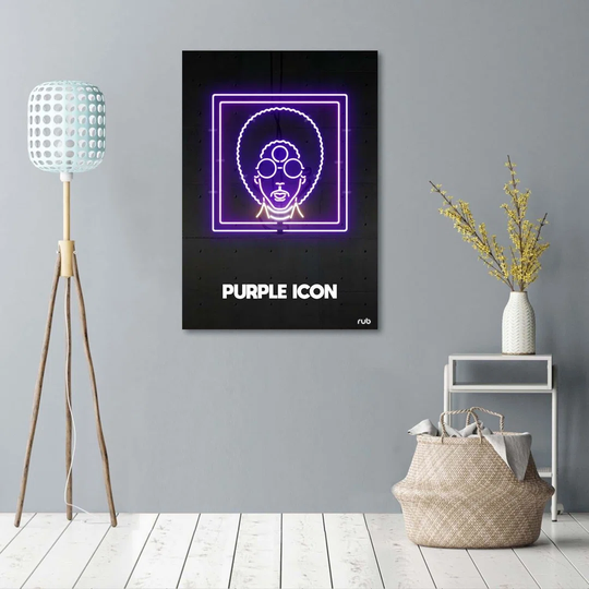 Poster, Purple Icon Neon