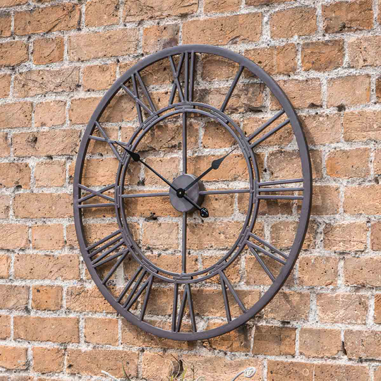 Crossland Grove Nova Outdoor Clock Ember 700 X 20X 700 Mm - Brown