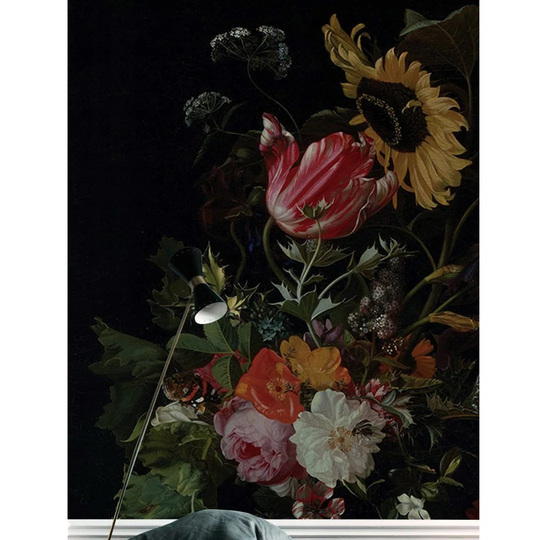 Marcial Baroque Bouquet Dutch Flowers Wallpaper