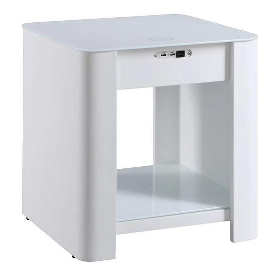 Jual San Francisco White Smart Bedside/Lamp Table Wireless Charger & Light