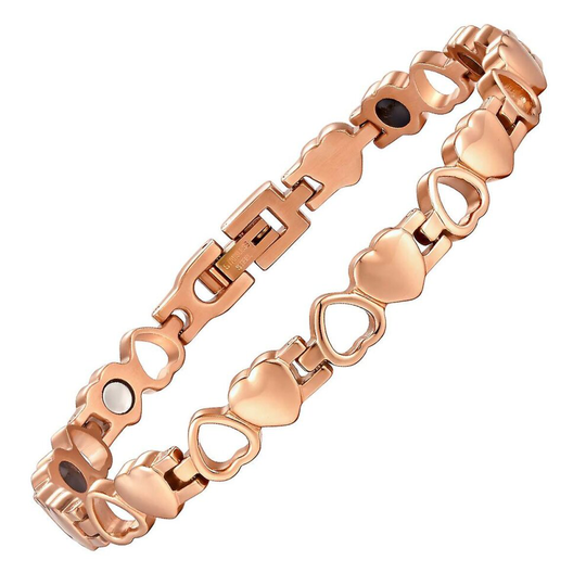 (Rose Gold) Magnetic Bracelets Titanium Steel Therapy Bracelet Jewelry Pain Relief For Arthritis