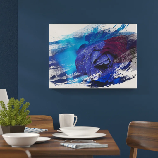 'Flower Blue Rose' Graphic Art Print Poster