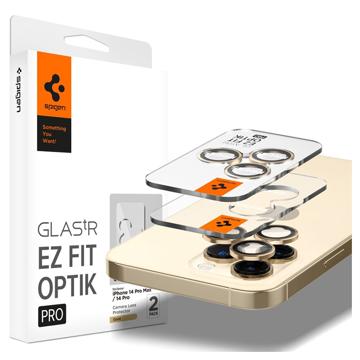 Spigen Glas.tR Ez Fit Optik Pro iPhone 14 Pro/14 Pro Max Camera Lens Protector - Gold
