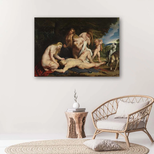 Canvas Print REPRODUCTION The Death Of Adonis - P. Rubens