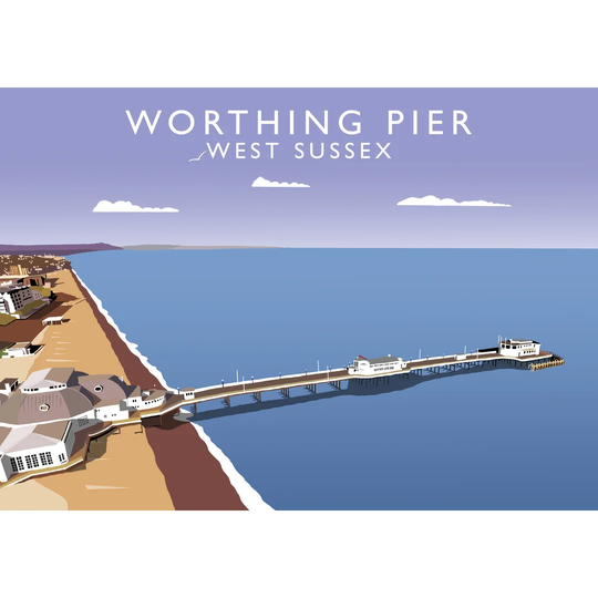 Worthing Pier by Richard O'Neil - Graphic Art Print on Paper