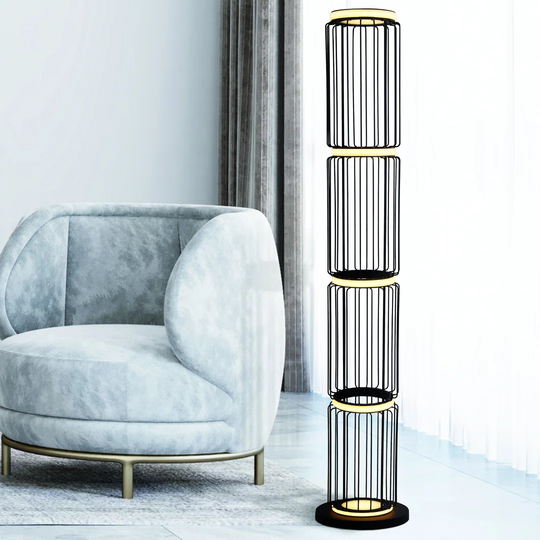 Kattamuri 117cm Black Column Floor Lamp