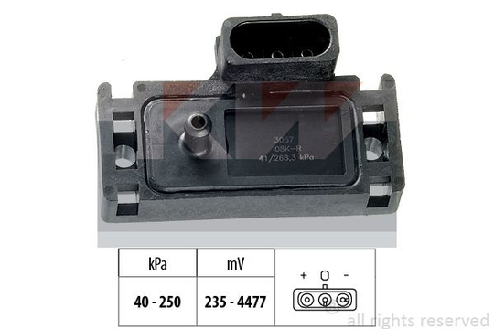 Air Pressure Sensor, height adaptation Made in Italy - OE Equivalent 493057 KW 493057