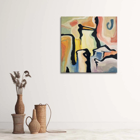 Canvas Print Abstract Watercolour Coloured