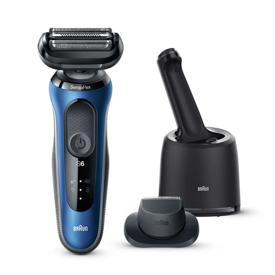 Braun BRA60B7200CC Series 6 Electric Shaver for Men - Blue