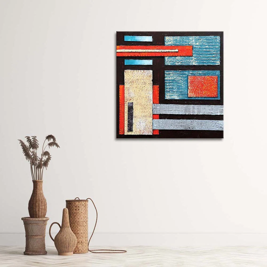 Canvas Print Abstract Turquoise As Painted