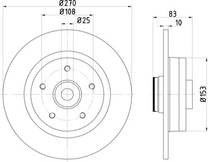 Mintex MDC2722 Pair Of Mintex Brake Discs