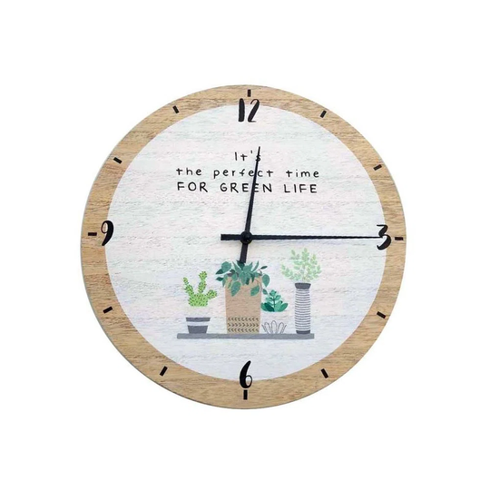 Green Life 35cm Wall Clock