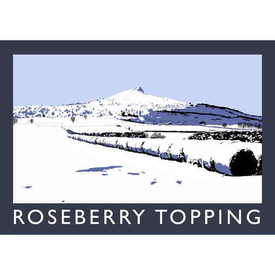 Roseberry Topping in Snow by Richard O'Neil - Graphic Art Print on Paper