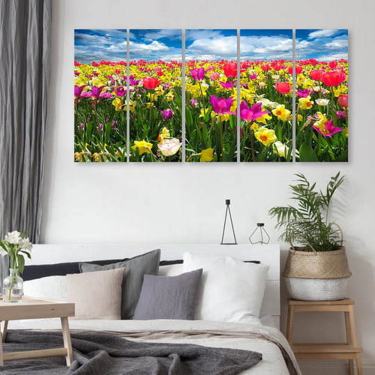 Canvas Print Colourful Flowers Meadow