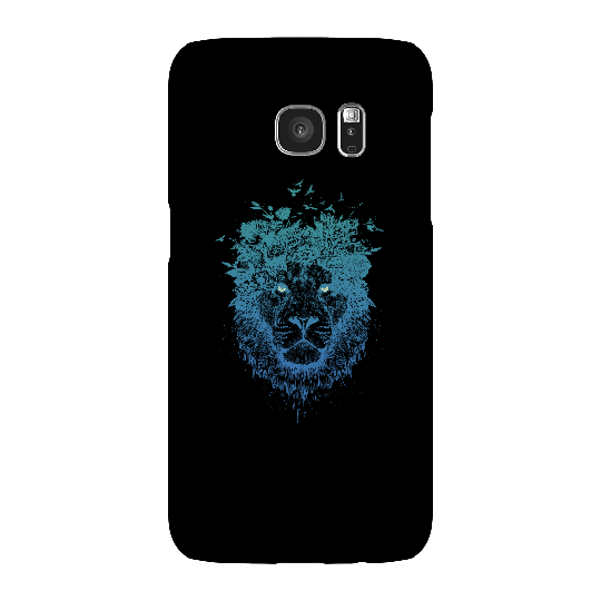Balazs Solti Lion And Butterflies Phone Case for iPhone and Android - Samsung S7 - Snap Case - Gloss