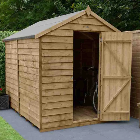 Forest Garden Overlap Pressure Treated 8' x 6' No Window Apex Shed