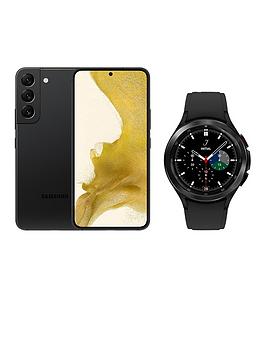 Samsung Galaxy S22 5G 128Gb, Black + Galaxy Watch4 Classic Bt Stainless Steel, 46Mm, Black