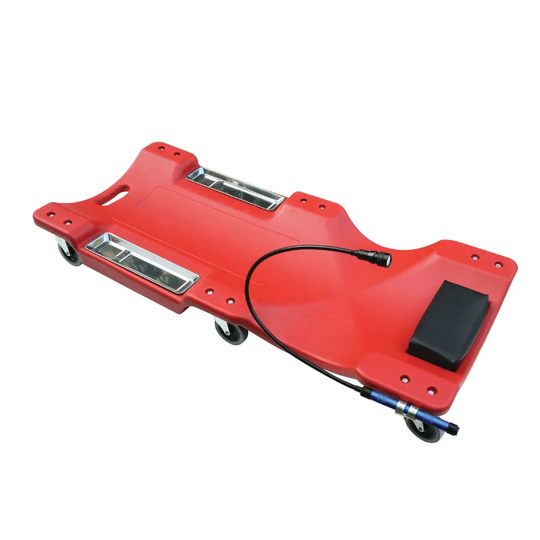 Hilka 40 Inch Mechanics Car Creeper With Magnetic Tray And LED Light