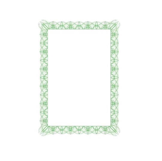 Computer Craft Certificate Paper A4 Green Wave [Pack 30]