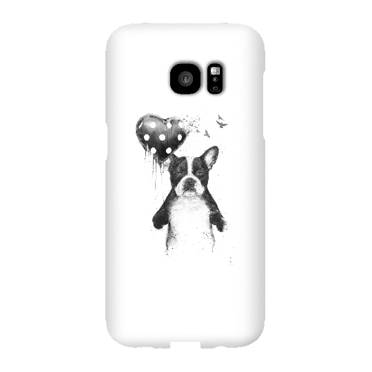 Balazs Solti Bulldog And Balloon Phone Case for iPhone and Android - Samsung S7 Edge - Snap Case - Gloss