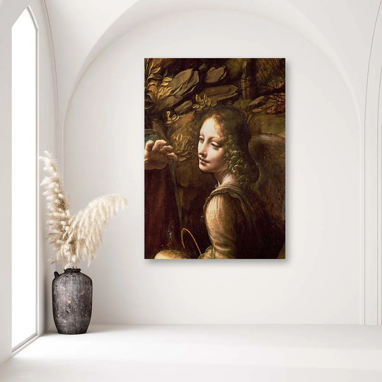 Canvas Print REPRODUCTION Madonna In The Grotto - Da Vinci,