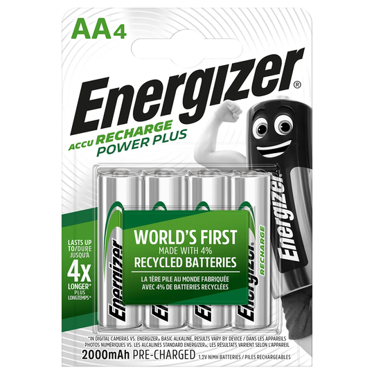 Energizer Rechargeable AA Batteries - 4 Pack