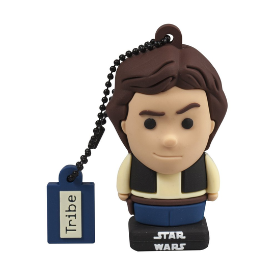 Tribe Star Wars Han Solo USB Stick 16 GB Pen Drive USB Memory Stick Flash Drive, Gift Idea 3D Figure, Gadget with Keychain