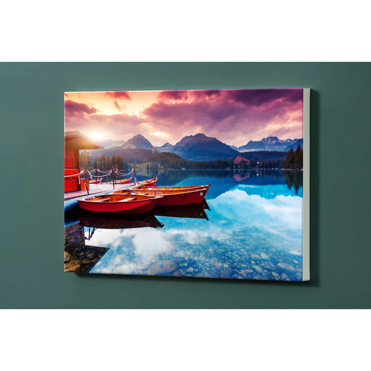 Lake Boats Magnetic Wall Mounted Photo Memo Board
