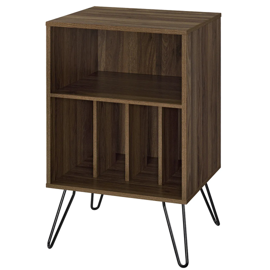 Solstice Anthe Turntable Stand with Storage - Walnut