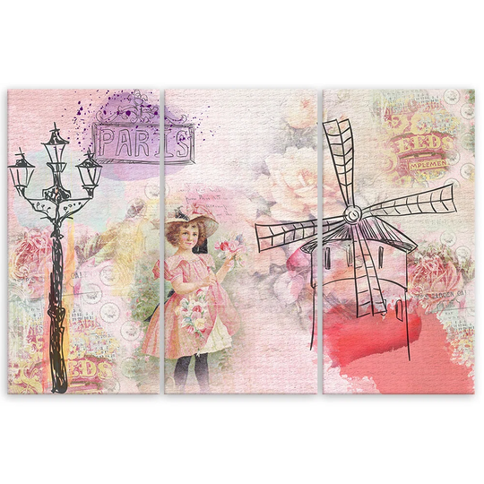 Canvas Print Baby Girl Pink