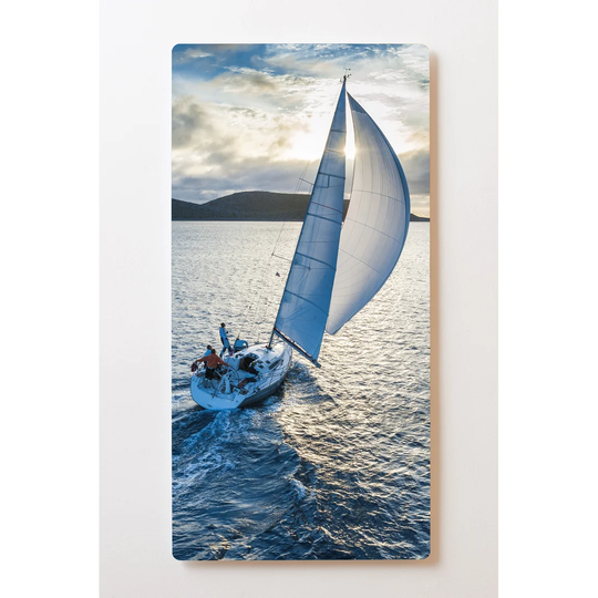 Backlight Motif Picture Sailboat Magnetic Wall Mounted Cork Board