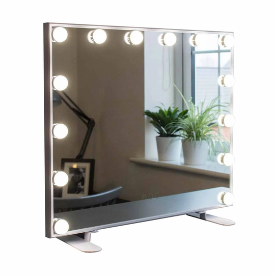 At Home Comforts Ingrid Hardwood Landscape Mirror 14 Led