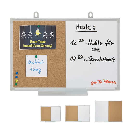 Combination pinboard & magnetic board