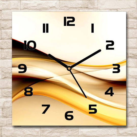 Abstract Waves Silent Wall Clock