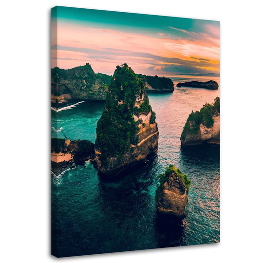 Canvas Print Rocks Turquoise Landscape