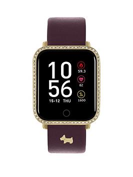 Radley Series 6 Smart Ladies Deep Cherry Leather Stone Set Watch