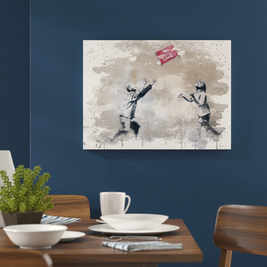'Banksy No Ball Games Graffiti Wall Art' Graphic Art Print Poster