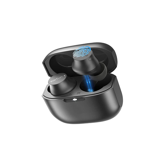 Wireless Earbuds, EarFun Free Mini - Wireless Headphones Bluetooth 5.0, Clear Sound, Volume Control, IPX7 Waterproof, 24H Playtime, USB-C Quick Char
