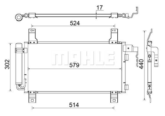 Condenser Air Conditioning 8FC351343-354 by BEHR