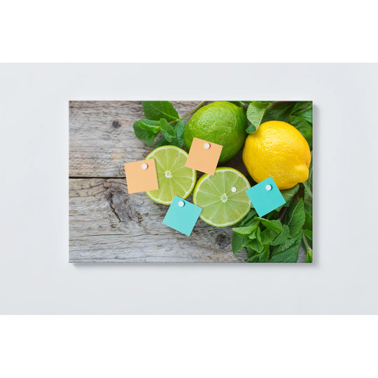 Lemon Magnetic Wall Mounted Cork Board