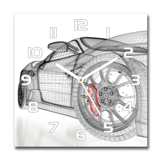 Ilie Car Grid Silent Wall Clock
