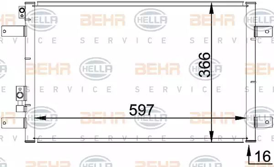 Condenser Air Conditioning 8FC351036-111 by Hella