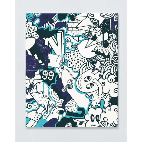 Graffiti Magnetic Magnetic Wall Mounted Cork Board