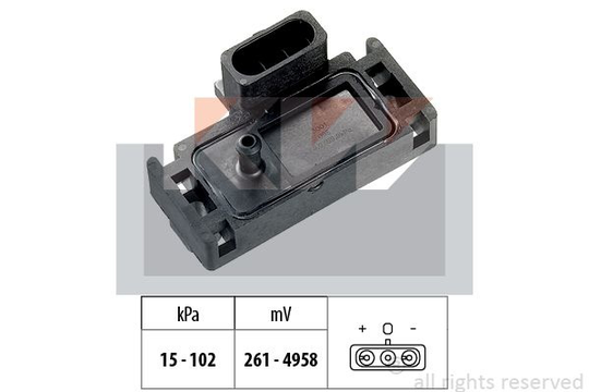 Air Pressure Sensor, height adaptation Made in Italy - OE Equivalent 493001 KW 493001