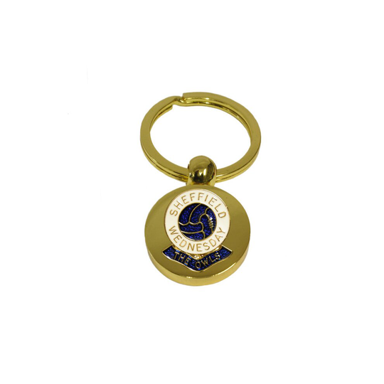 Sheffield Wednesday football club gold disc keyring